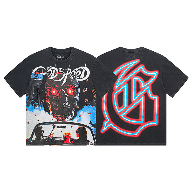 Street Vintage Washed T-Shirt (Crafted Print) 1135