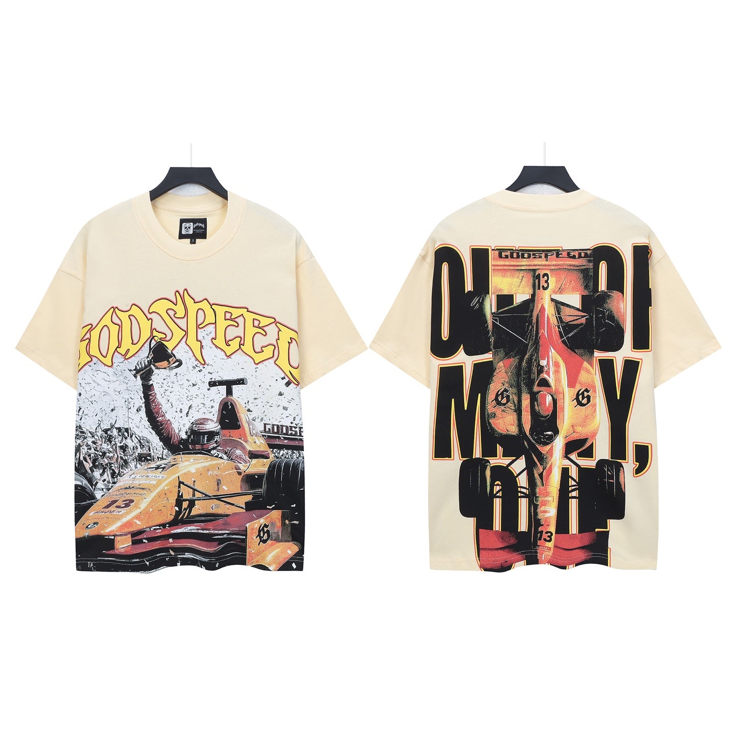 Beige Street Vintage Washed T-Shirt (Crafted Print) 5113
