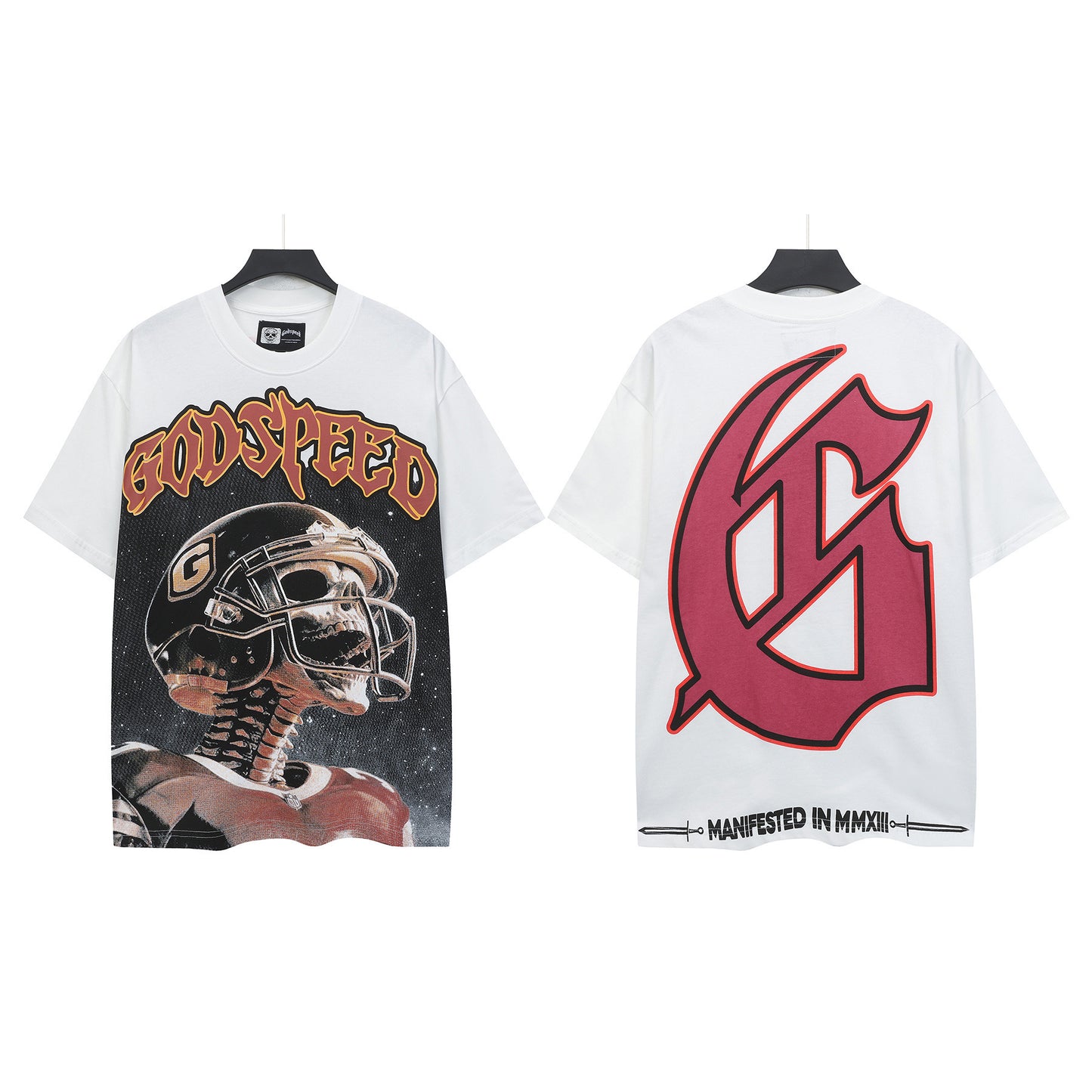 White Street Vintage Washed T-Shirt (Crafted Print) 5123