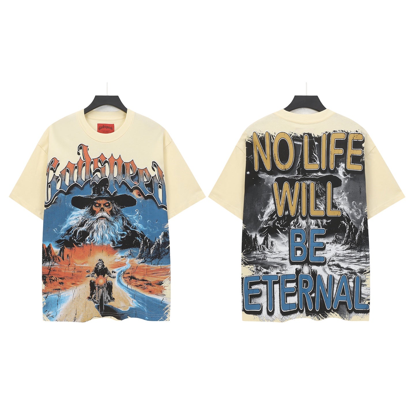 Beige Street Vintage Washed T-Shirt (Crafted Print) 5303