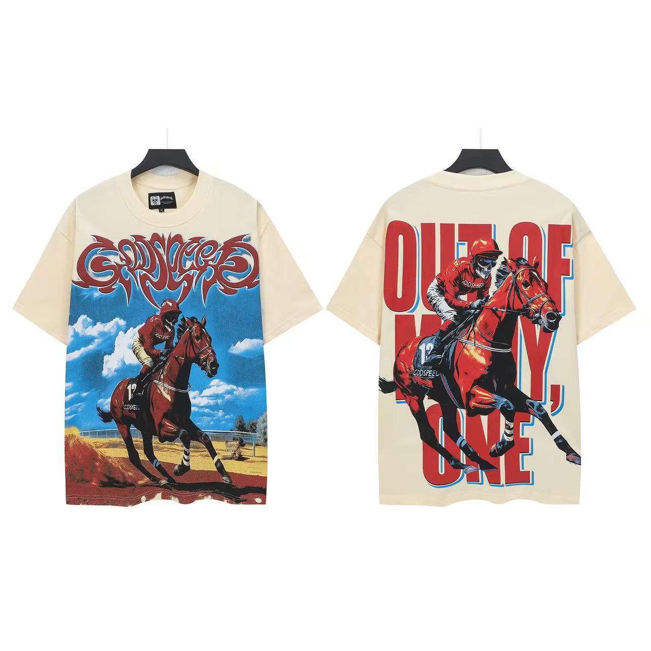 Beige Street Vintage Washed T-Shirt (Crafted Print) 5326