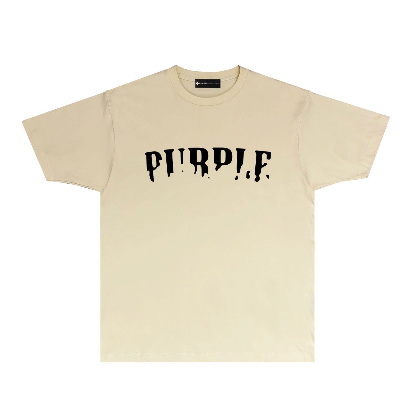 Purple Missing Letter Graphic T Shirt Short Sleeve Casual Streetwear Tee PUR011