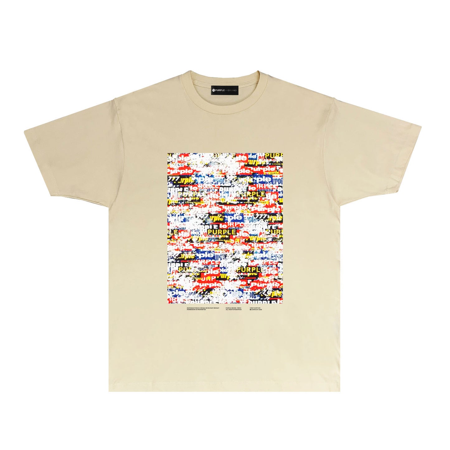 Purple Graffiti Poster Graphic T Shirt Short Sleeve Casual Streetwear Tee PUR030