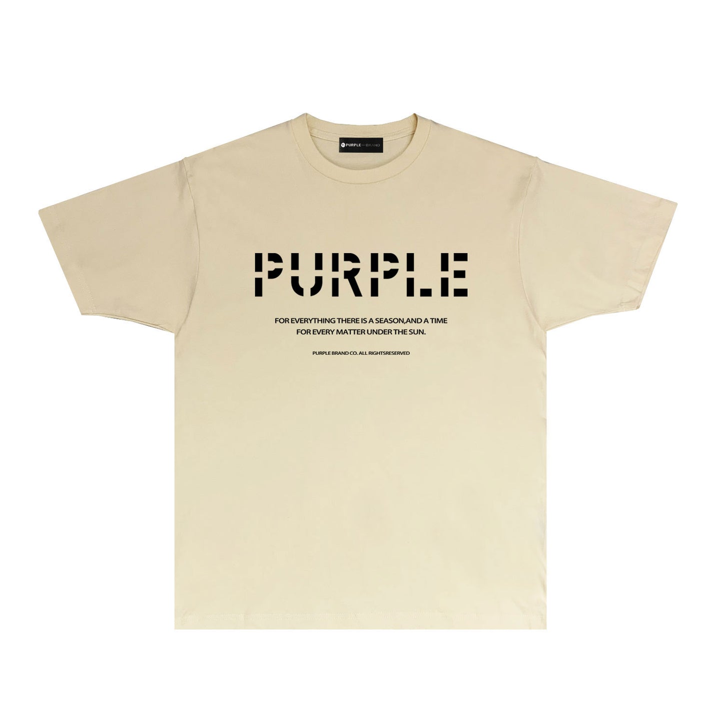 Purple Cutout Letter Graphic T-Shirt Short Sleeve Casual Streetwear Tee PUR057