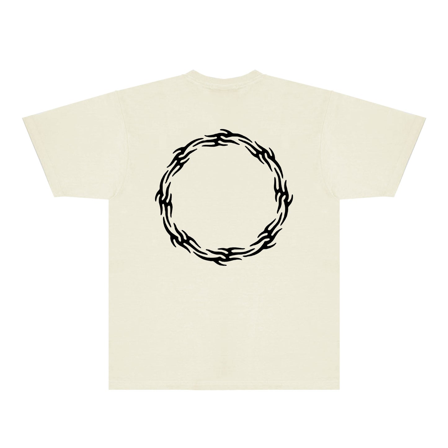 Purple Flame Ring Graphic T-Shirt Short Sleeve Casual Streetwear Tee PUR093
