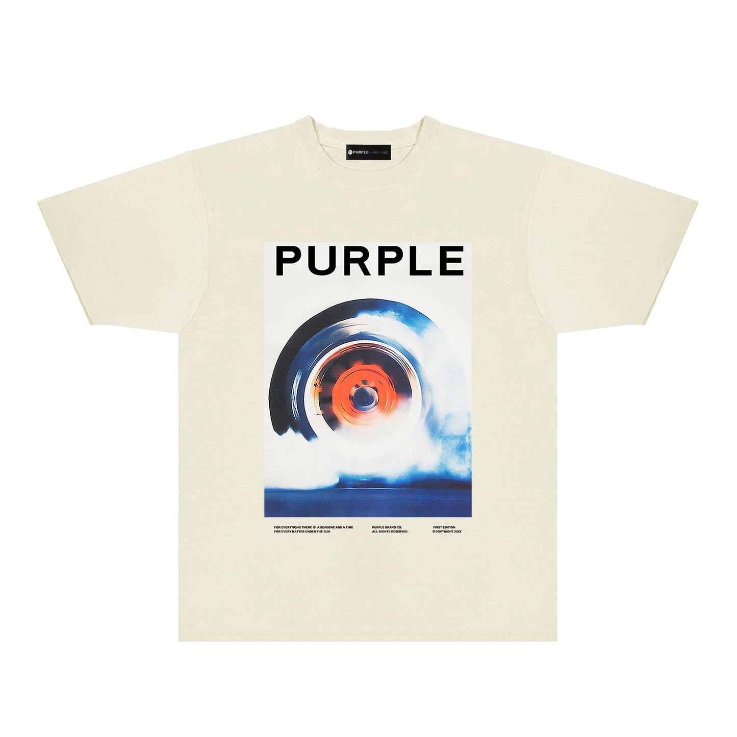 Purple Ocean Whirlpool Graphic T-Shirt Short Sleeve Casual Streetwear Tee PUR135