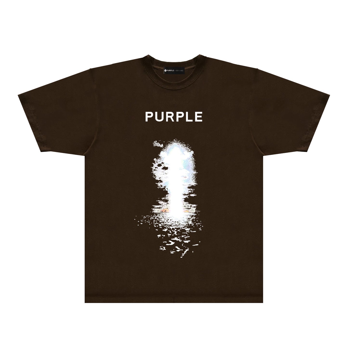 Purple Explosion Graphic T-Shirt Short Sleeve Casual Streetwear Tee PUR139