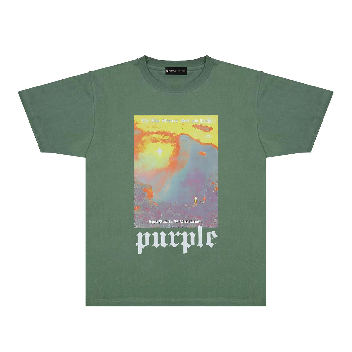 Purple Tide Graphic T-Shirt Short Sleeve Casual Streetwear Tee PUR148