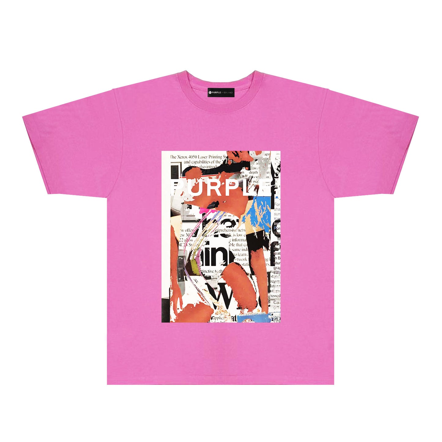 Purple Graffiti Poster Graphic T-Shirt Short Sleeve Casual Streetwear Tee PUR178