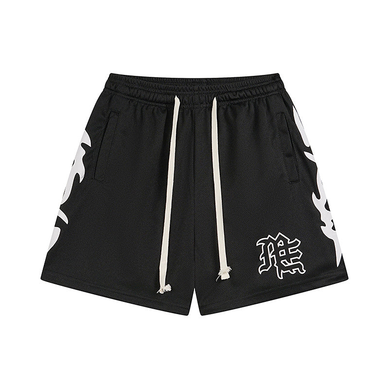 MIX Streetwear Beach Sport Mesh Shorts Casual Loose Fit Unisex Shorts 0025