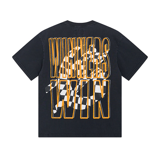 Black Street Vintage Washed T-Shirt (Crafted Print) 1016