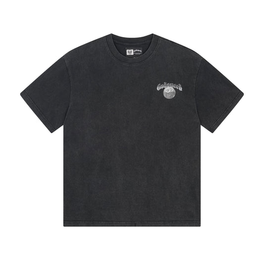 Black Street Vintage Washed T-Shirt (Crafted Print) 1093
