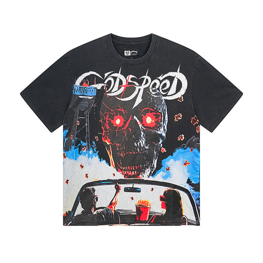 Street Vintage Washed T-Shirt (Crafted Print) 1135