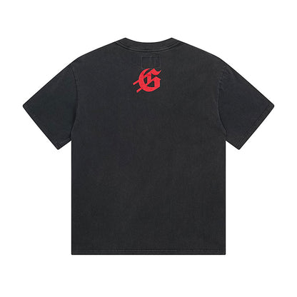 Black Street Vintage Washed T-Shirt (Crafted Print) 1152