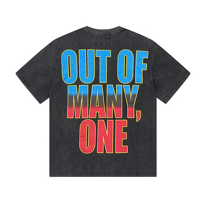Black Street Vintage Washed T-Shirt (Crafted Print) 1170