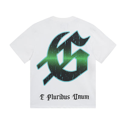 White Street Vintage Washed T-Shirt (Crafted Print) 3013