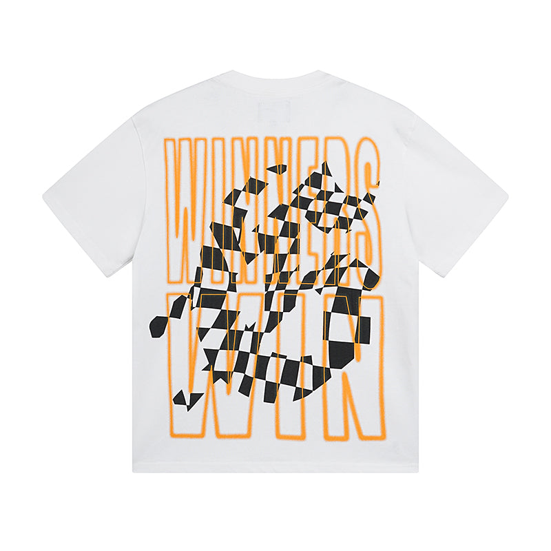 White Street Vintage Washed T-Shirt (Crafted Print) 3016