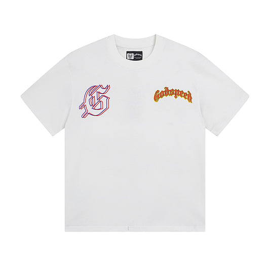 White Street Vintage Washed T-Shirt (Crafted Print) 3018