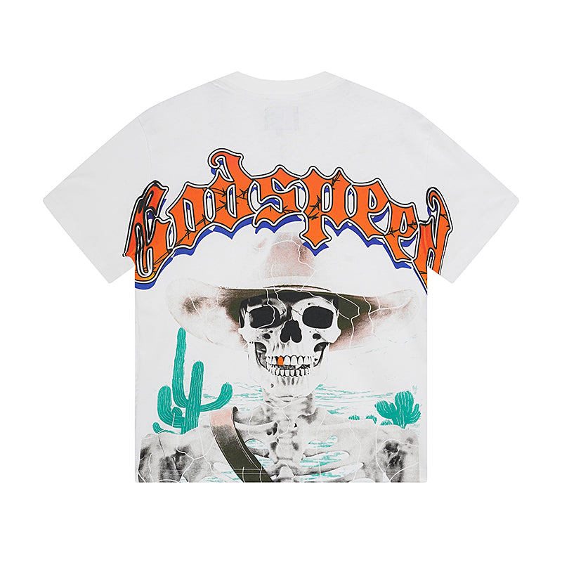 White Street Vintage Washed T-Shirt (Crafted Print) 3018