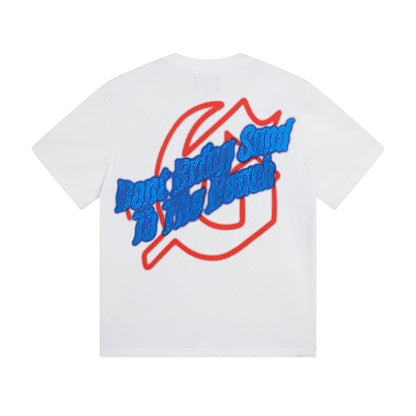 White Street Vintage Washed T-Shirt (Crafted Print) 3022