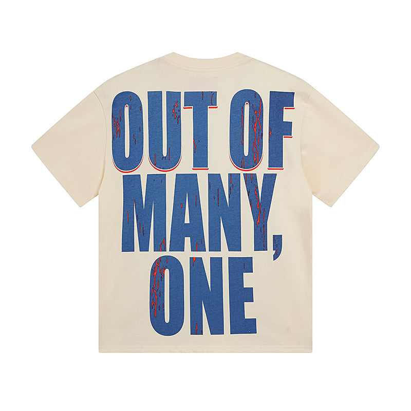 Beige Street Vintage Washed T-Shirt (Crafted Print) 3023