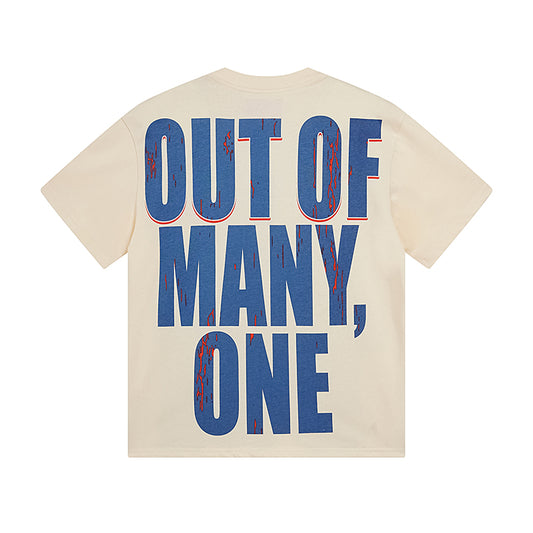 God Speed Beige Street Vintage Washed T-Shirt (Crafted Print) 3023