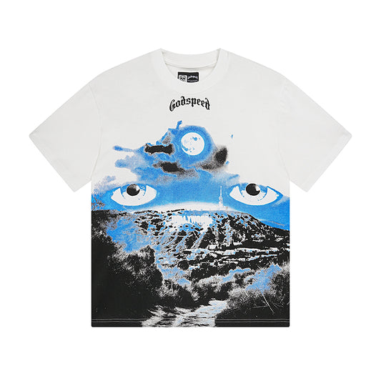 White Street Vintage Washed T-Shirt (Crafted Print) 3029