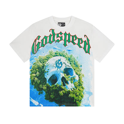 White Street Vintage Washed T-Shirt (Crafted Print) 3030