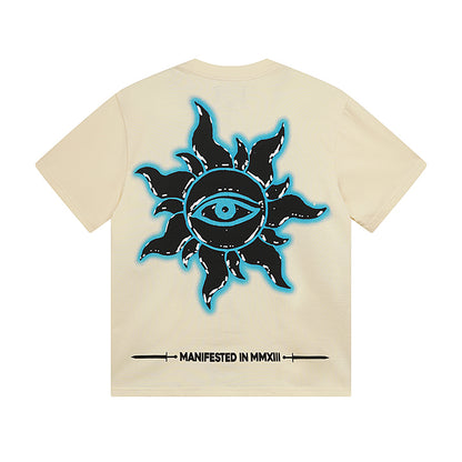 Beige Street Vintage Washed T-Shirt (Crafted Print) 3032