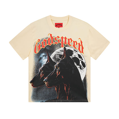 Beige Street Vintage Washed T-Shirt (Crafted Print) 3033
