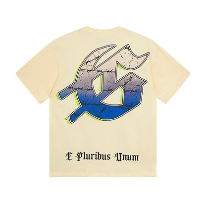 Beige Street Vintage Washed T-Shirt (Crafted Print) 3037