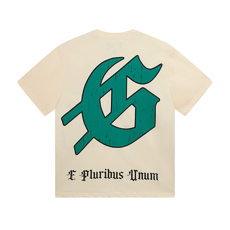 Beige Street Vintage Washed T-Shirt (Crafted Print) 3038