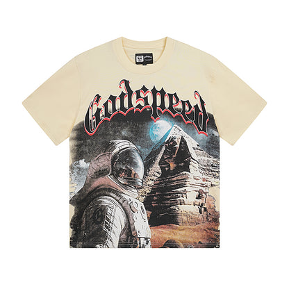 Beige Street Vintage Washed T-Shirt (Crafted Print) 3050