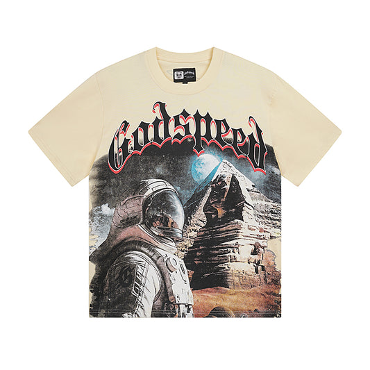 Beige Street Vintage Washed T-Shirt (Crafted Print) 3050
