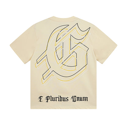 Beige Street Vintage Washed T-Shirt (Crafted Print) 3050