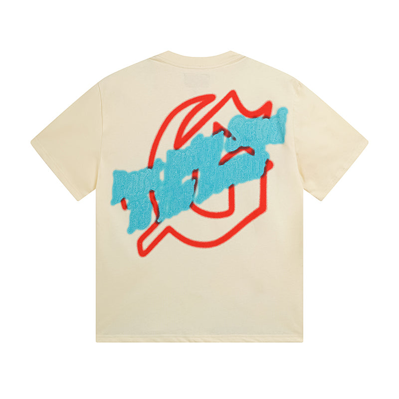 Beige Street Vintage Washed T-Shirt (Crafted Print) 3052
