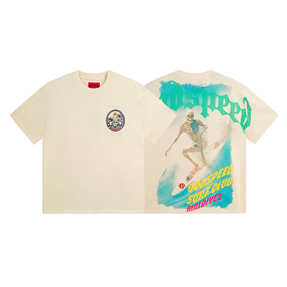Beige Street Vintage Washed T-Shirt (Crafted Print) 3056