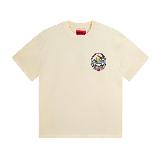 Beige Street Vintage Washed T-Shirt (Crafted Print) 3056