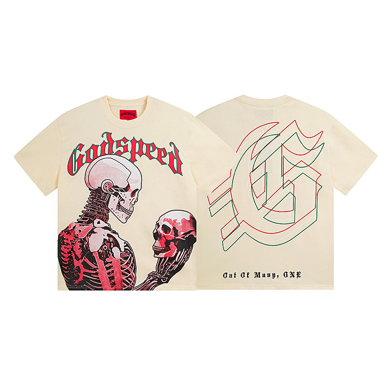 Beige Street Vintage Washed T-Shirt (Crafted Print) 3060