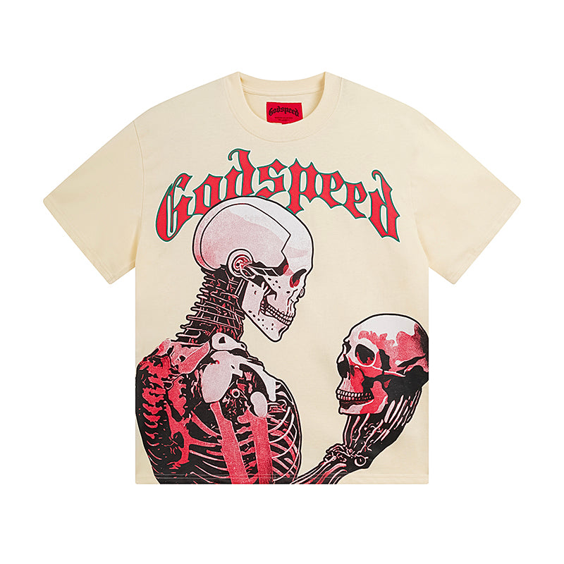Beige Street Vintage Washed T-Shirt (Crafted Print) 3060