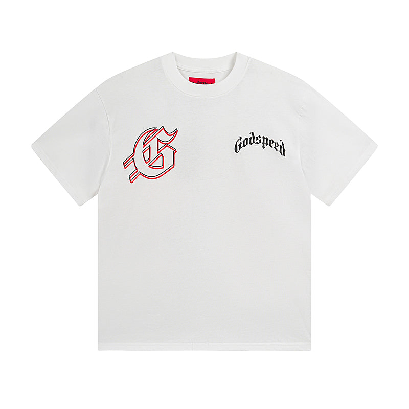 T-shirt homme blanc délavé style vintage (impression artisanale) 3072