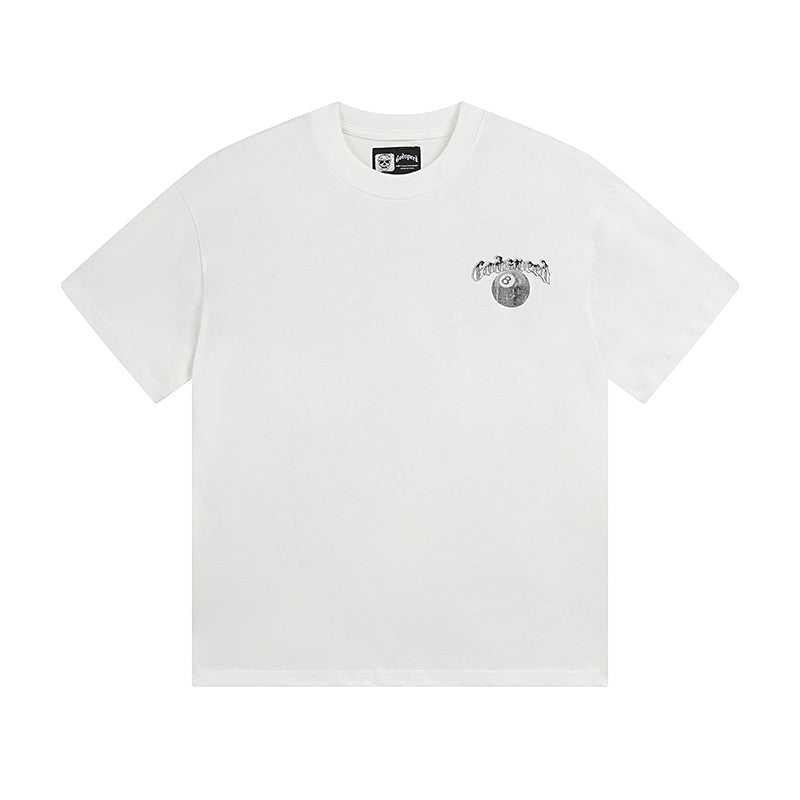 T-shirt homme blanc délavé style vintage (impression artisanale) 3093