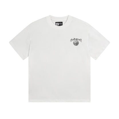 T-shirt homme blanc délavé style vintage (impression artisanale) 3093
