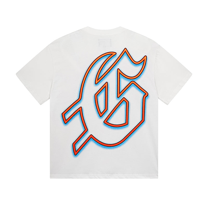 T-shirt homme blanc délavé style vintage (impression artisanale) 3121