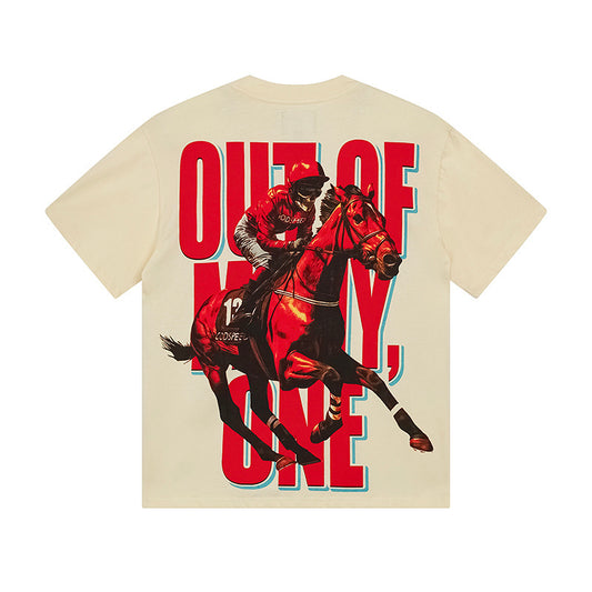 Beige Street Vintage Washed T-Shirt (Crafted Print) 3161