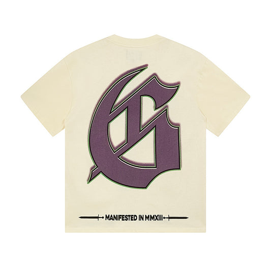 Beige Street Vintage Washed T-Shirt (Crafted Print) 3169