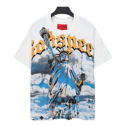 T-shirt homme blanc délavé style vintage (impression artisanale) 5010