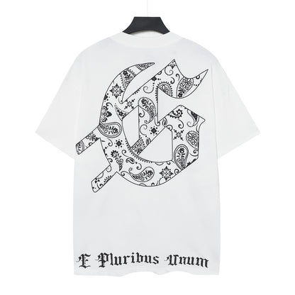 T-shirt homme blanc délavé style vintage (impression artisanale) 5076
