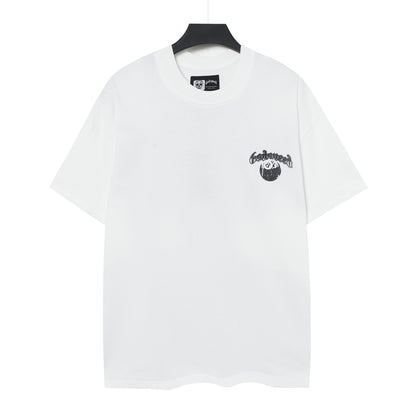 T-shirt homme blanc délavé style vintage (impression artisanale) 5077
