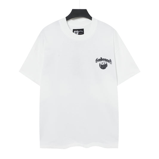 White Street Vintage Washed T-Shirt (Crafted Print) 5077